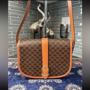 Celine Macadam Pattern Shoulder / Crossbody Bag